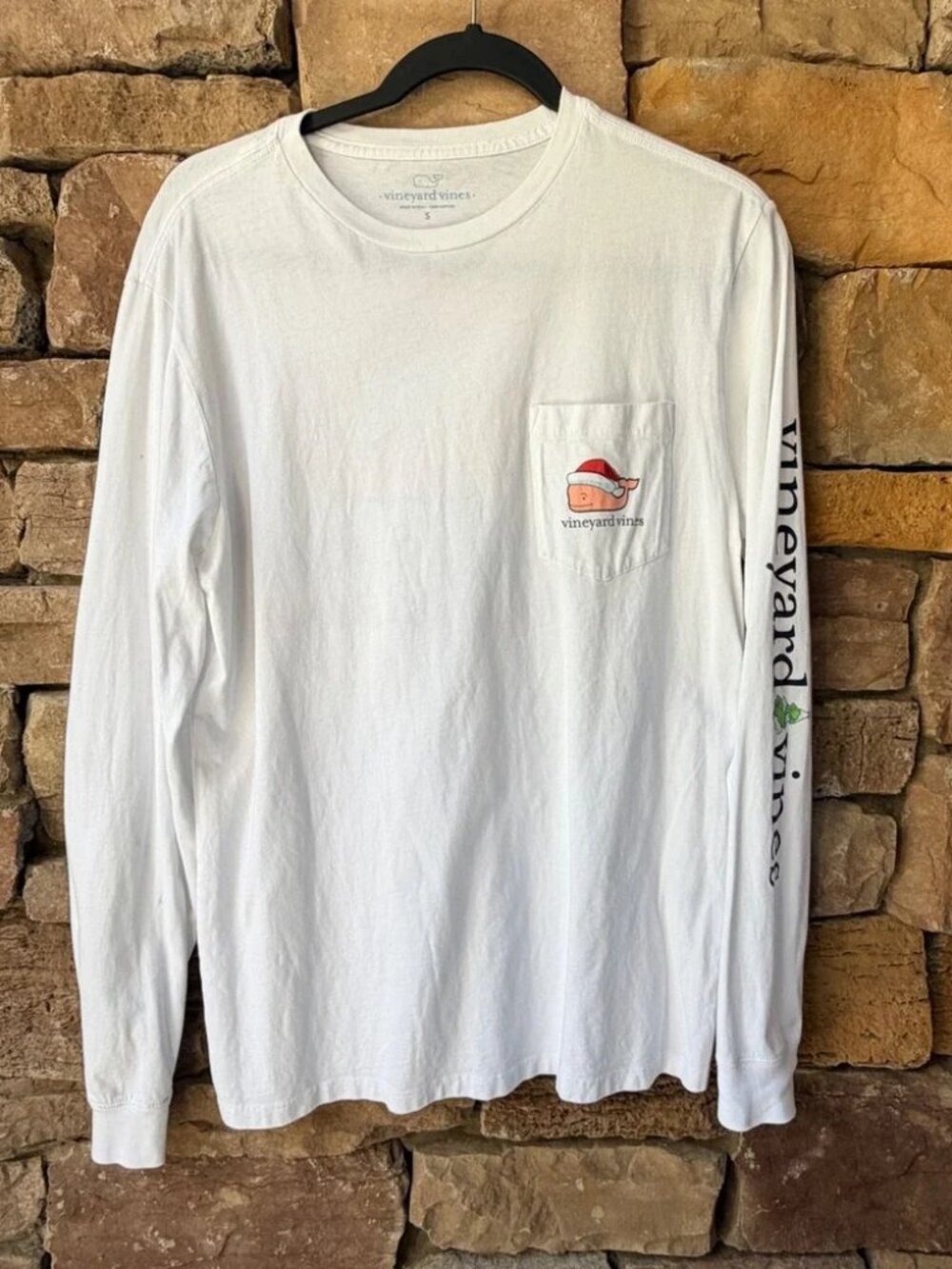 Vineyard Vines Mens Small Long Sleeve T-Shirt White